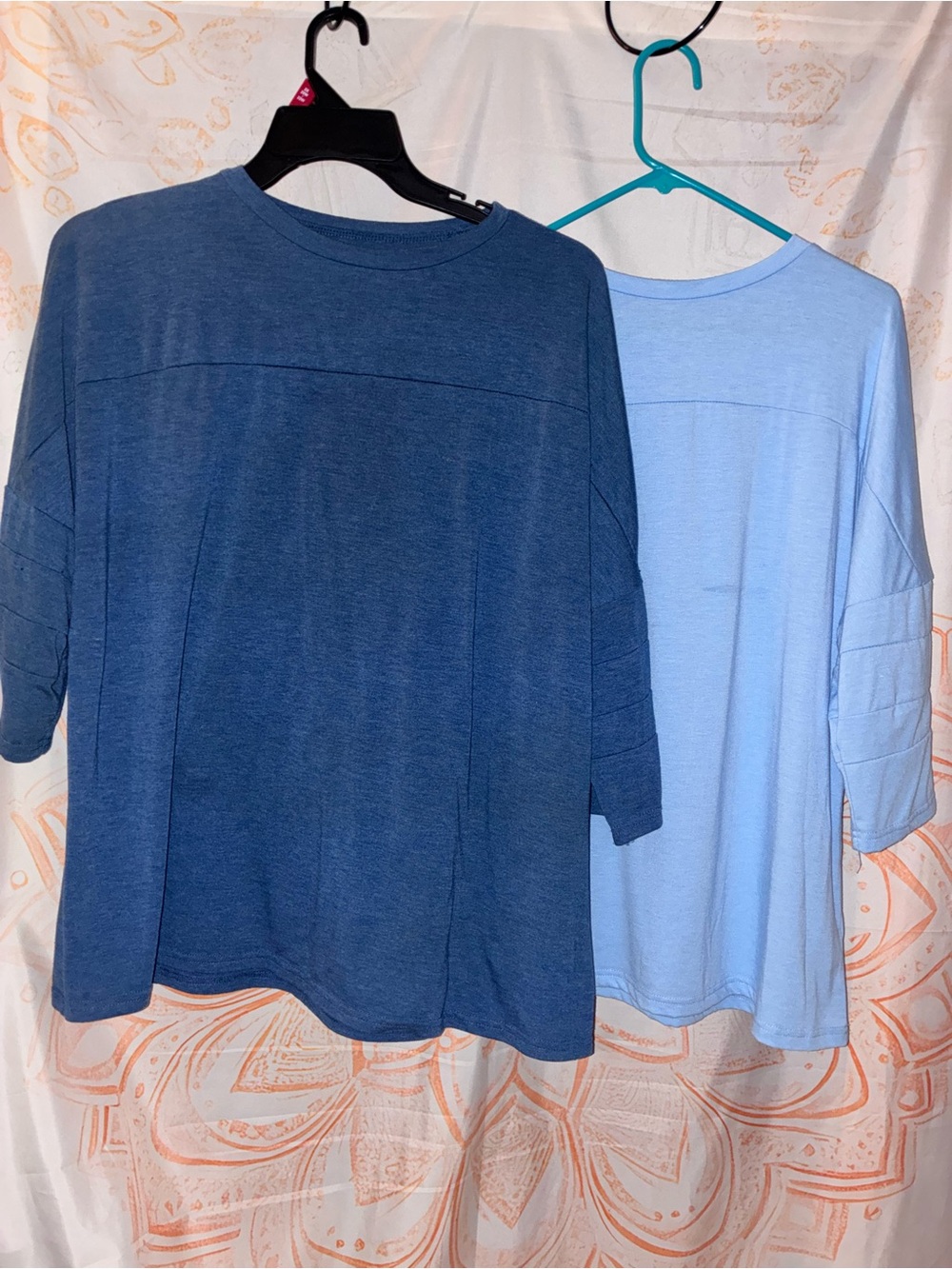 Casual Oversized Top Duo in Navy and Light Blue